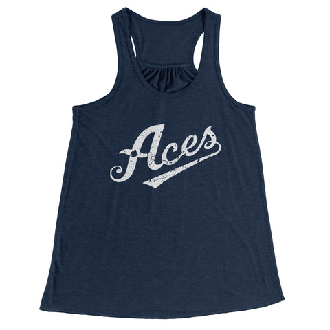 Aces Women's Flowy Racerback Tank--Navy